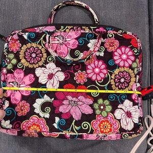 Vera Bradley Floral Laptop Bag - Pink, Green, White